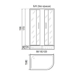 Душевой уголок River Don 120/80/24 MT R