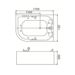 Гидромассажная ванна Welt-Wasser HB DUMMER 170x120 WT L