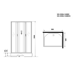 Душевая кабина Niagara Classic NG-33984-14QBK 90х80