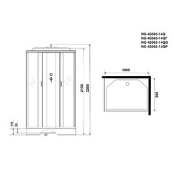 Душевая кабина с гидромассажем Niagara Classic NG-43085-14QF 100х80