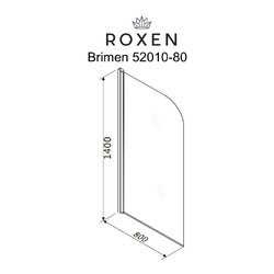 Душевая шторка для ванны Roxen Brimen 52010-80B