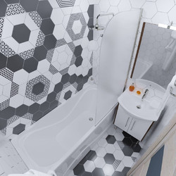 Акриловая ванна Triton Стандарт 145 Экстра, с каркасом, экраном и сифоном