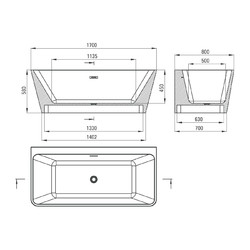 Акриловая ванна Deante Hiacynt KDH_017W 170х80