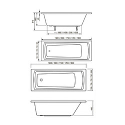 Акриловая ванна Ravak Domino Plus 160x70