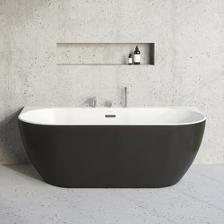 Акриловая ванна Ravak Freedom W 166x80, чёрная