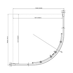 Душевой уголок Ravak Blix Slim BLSCP4-80+BLSCP4-80, чёрный + транспарент