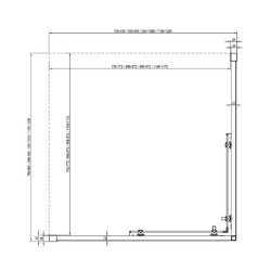 Душевой уголок Ravak Blix Slim BLSRV2K-100+BLSRV2K-120, чёрный + транспарент