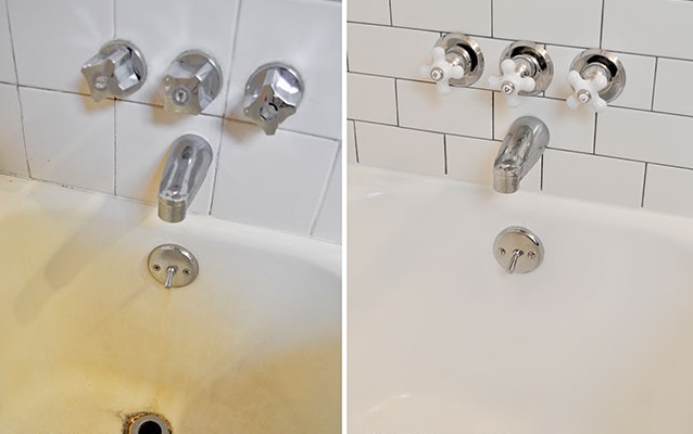 Эмалировка ванн акрилом, вид ванны до и после реставрации | Bathtub, Bathroom